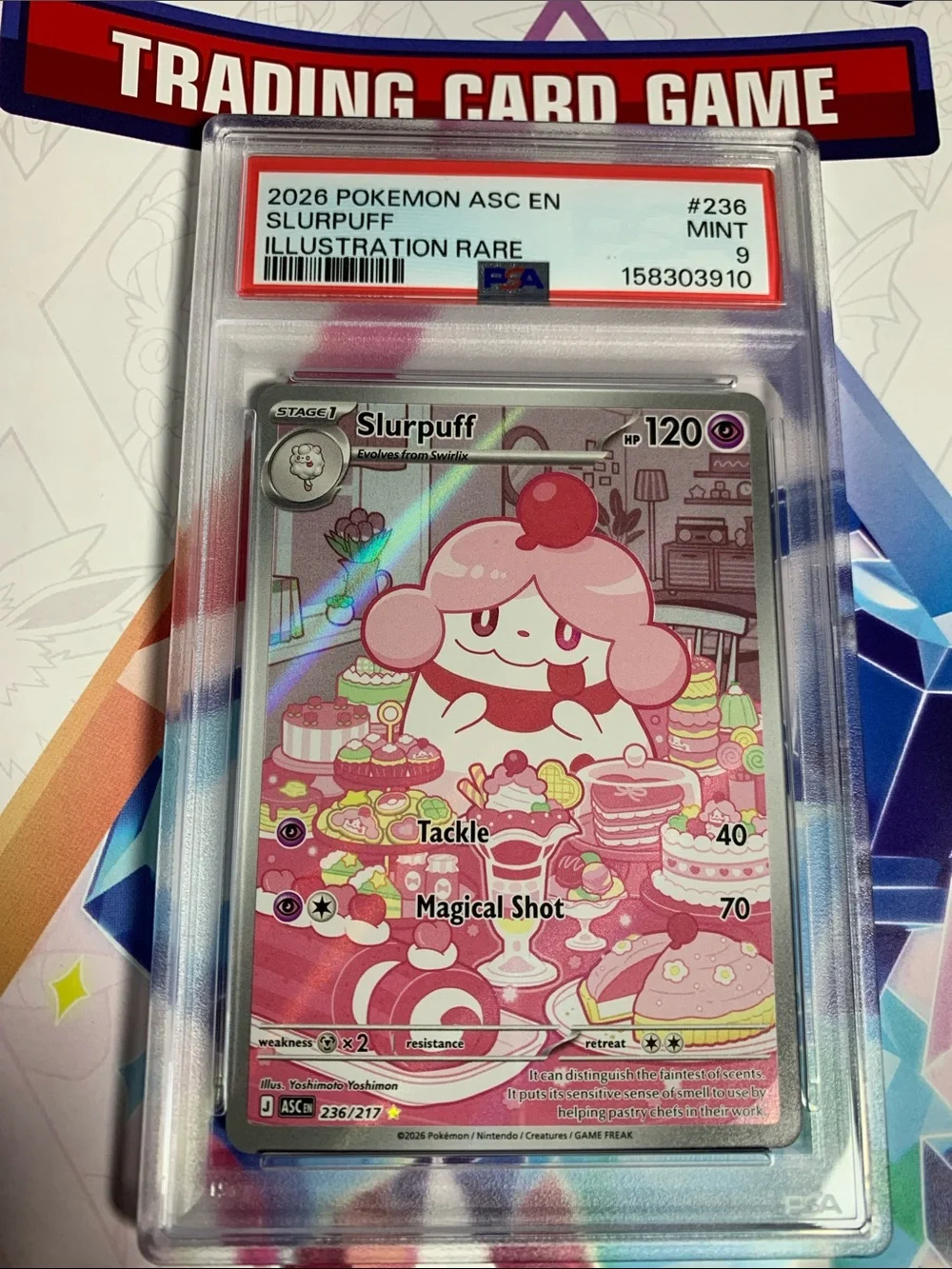 Pokemon Slurpuff 236/217 Ascended Heroes Illustration Rare PSA 9